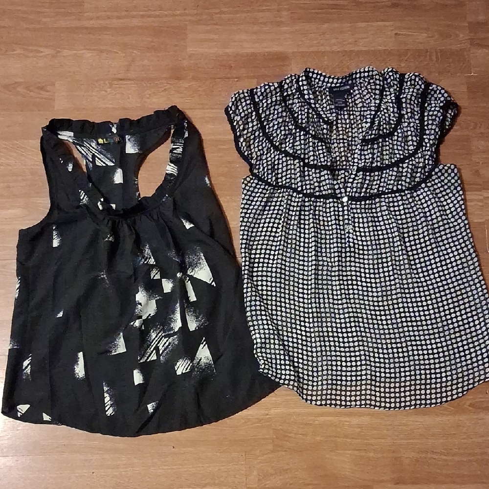 Black and White Women's Tops Set